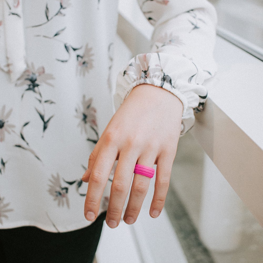 8.5mm Thin Width European and American Fashion Silicone Ring Sports Personalized Silicone Ring Customization